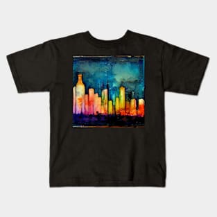 Apothecary Alcohol Ink Bar Skyline Kids T-Shirt